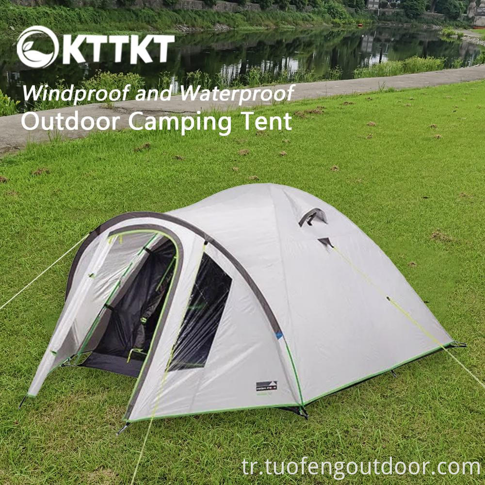 3 3kg gri beyaz kamp trekking çift çadır 3 3kg Gray White Camping Trekking Double Tent